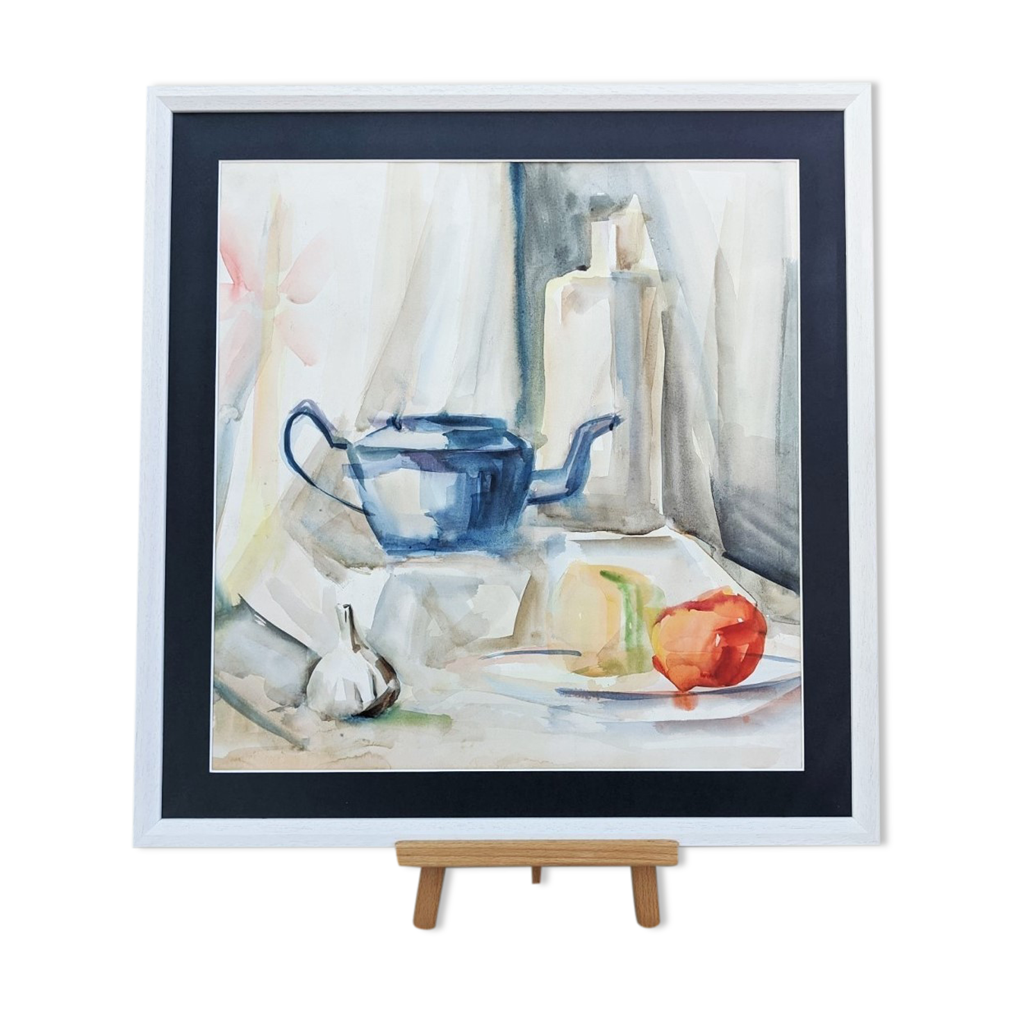 Vintage Still Life Watercolour Framed - 'The Teapot'