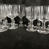11 glasses and 1 wine carafe