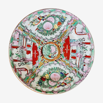 Assiette décorative en porcelaine décor asiatique