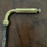 Antique brass door handles.