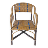 fauteuil en rotin vintage pour enfant