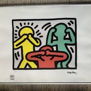 Numbered keith haring silkscreen with certificate.