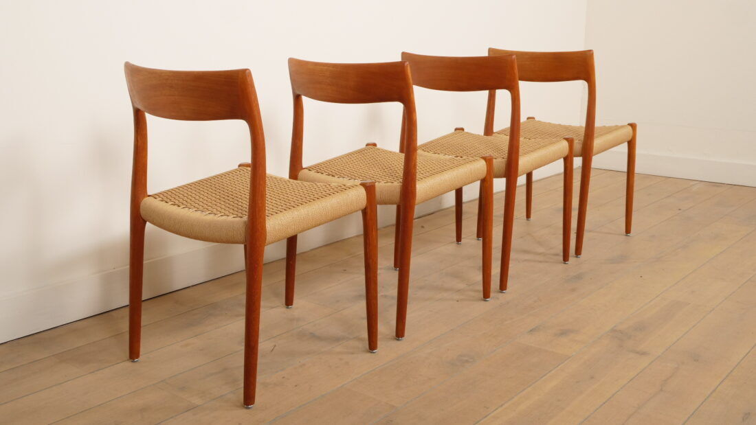 4 x vintage dining chairs | Niels Otto Møller | Model 77