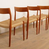 4 x vintage dining chairs | Niels Otto Møller | Model 77