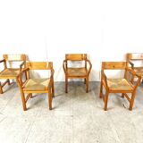 Vintage scandinavian pine wood dining chairs, 1960s by GM Mobler