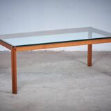 Teak and Glass Coffee Table, Denmark, 1960s