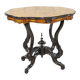 Table d'appoint en noyer ancien avec plateau en placage, années 1890