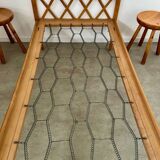 Old French design bed from the 50s daybed with vintage compass feet