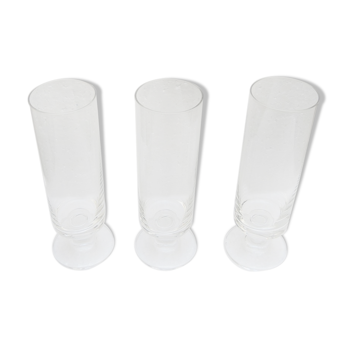 7 ancient champagne flutes luminarc transparent