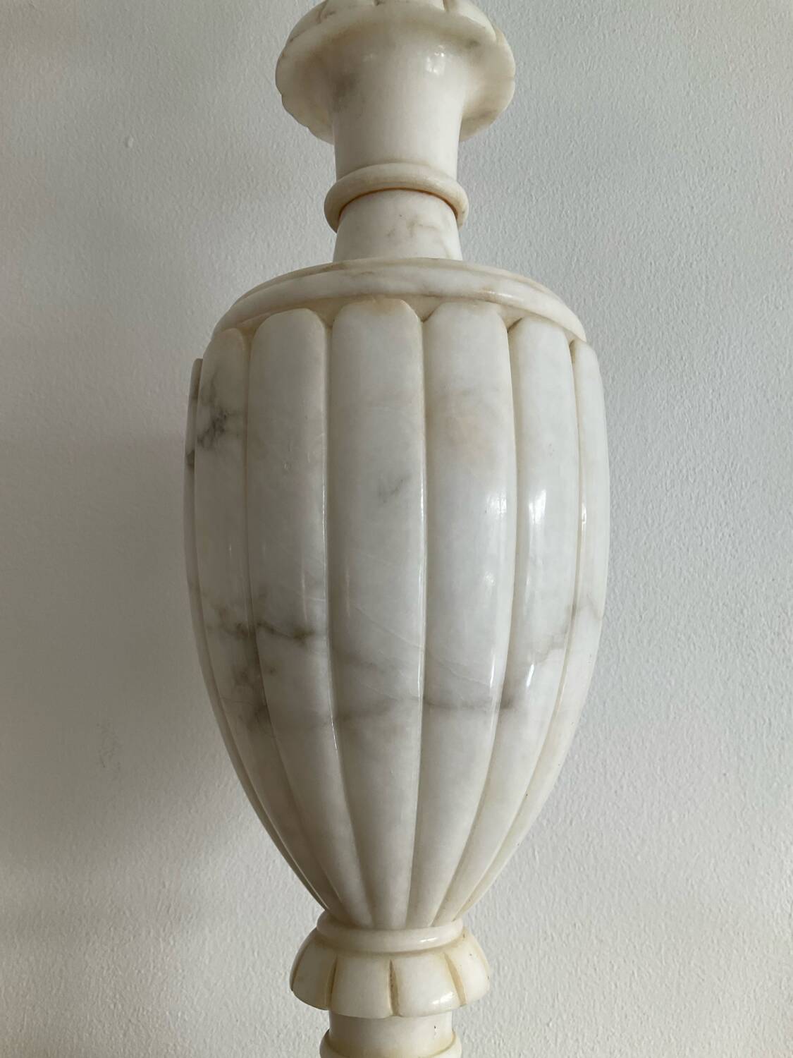 Antique Alabaster Lamp Base Italy 1970s