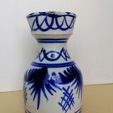 Pitcher glazed stoneware blue and white