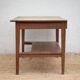 Antique oak kitchen table, office or work table, wooden furniture, decor, 19th century.