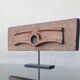 Sculpture Art Deco 1930 bois abstrait horizontale