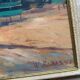 Oil painting "public garden" under glass, 1960s-70s