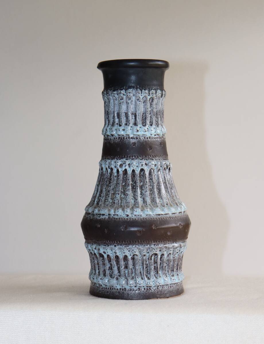 Glazed earthenware vase