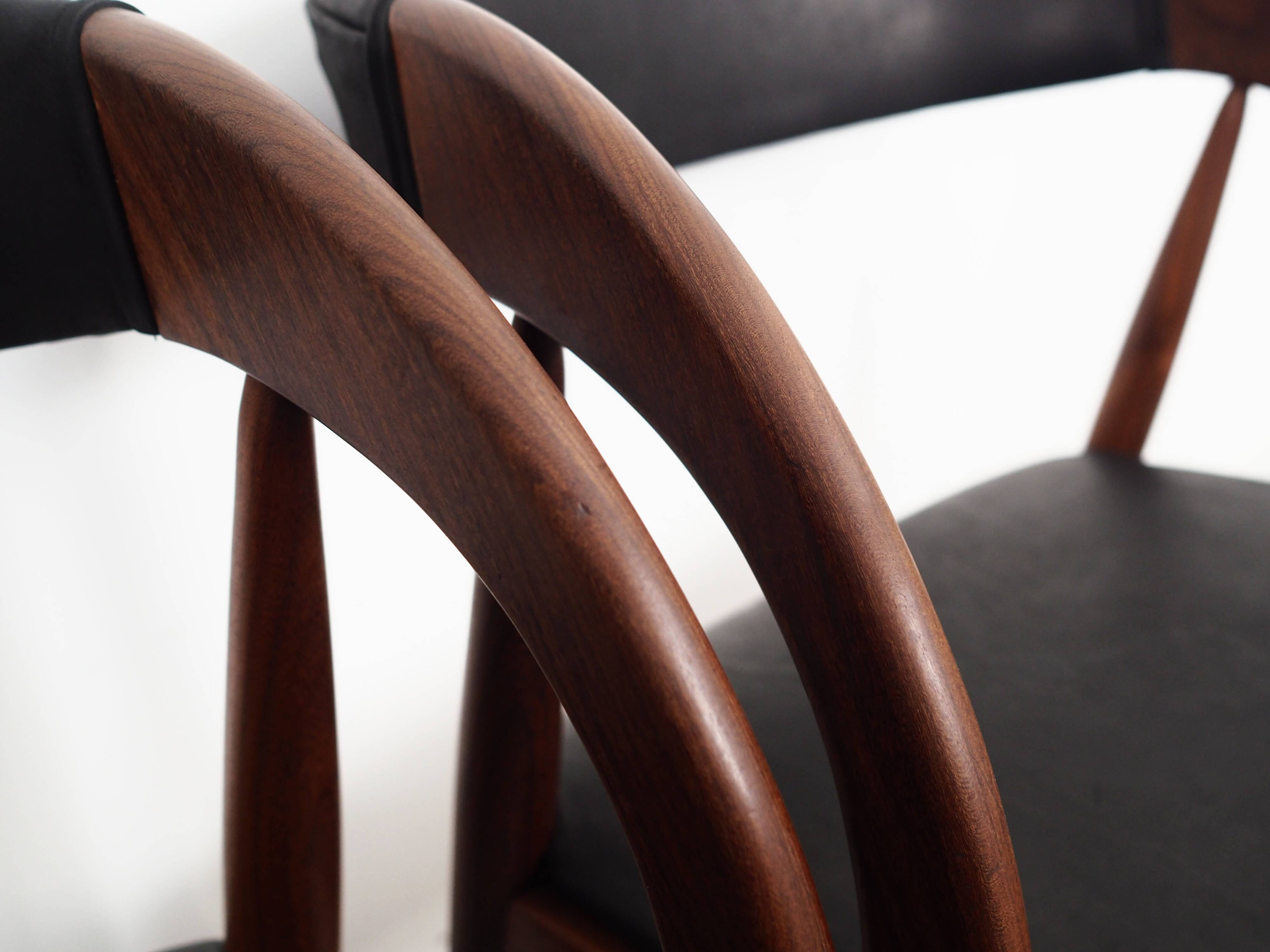 Ensemble de quatre chaises en teck, design danois, années 1970, Orte Mobelfabrik