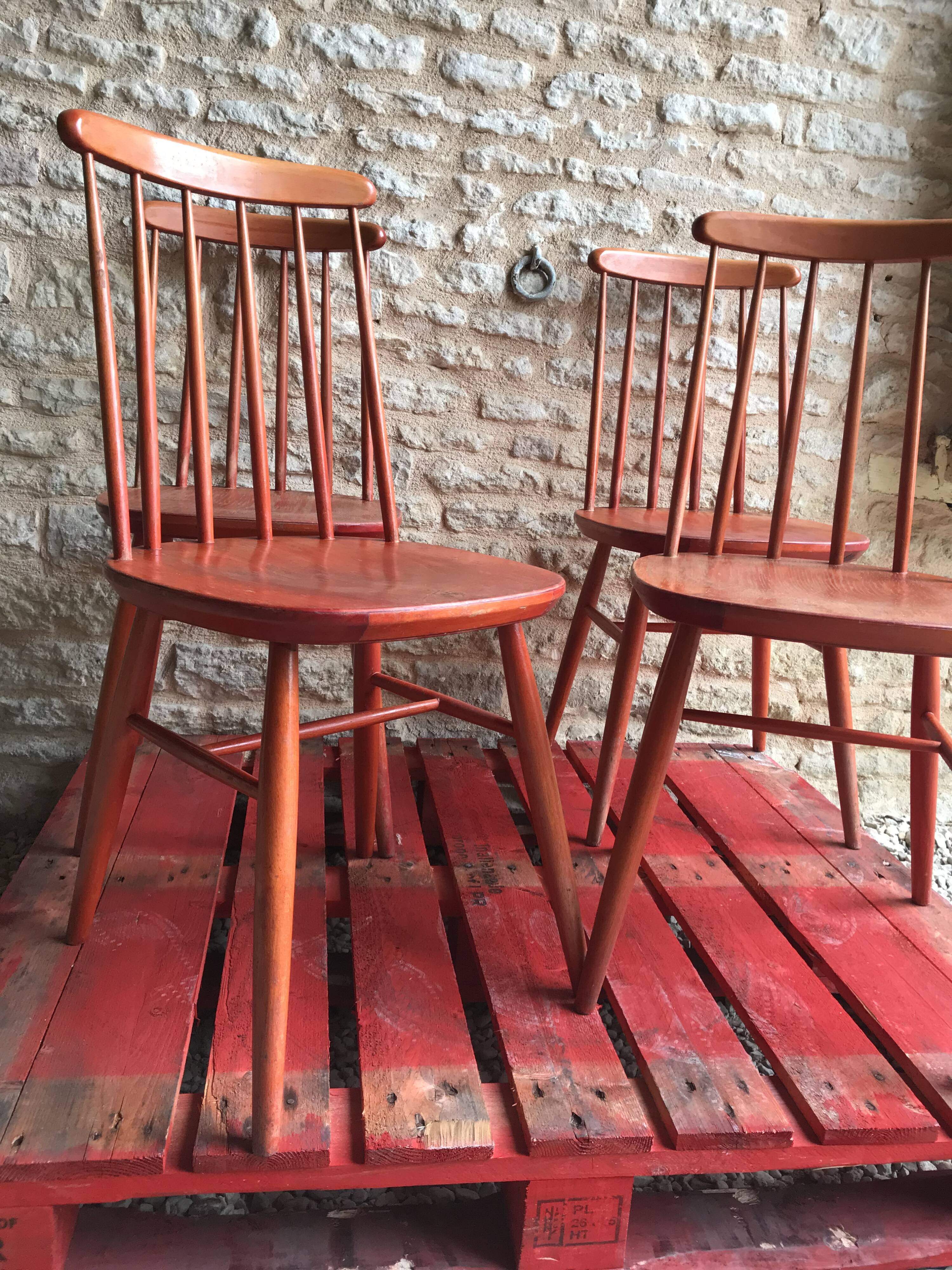 Set of 4 vintage 1960's scandinavian