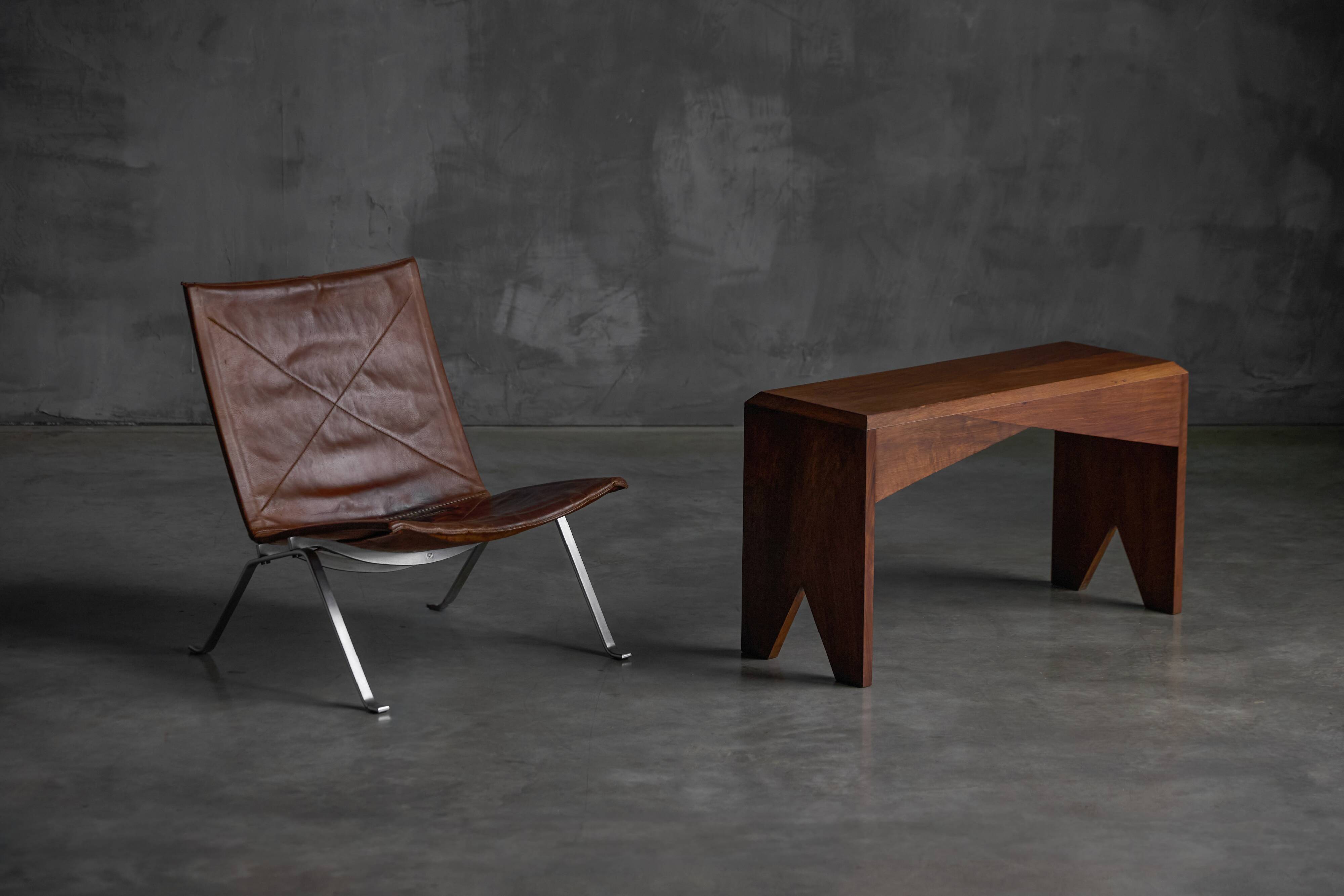 Mid-Century Walnut Bench, France, Late 20th Century