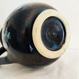 Blue ceramic vintage pitcher