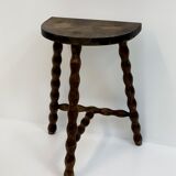 Turned wooden stool