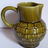 Bistro pitcher in vintage Sarreguemines earthenware