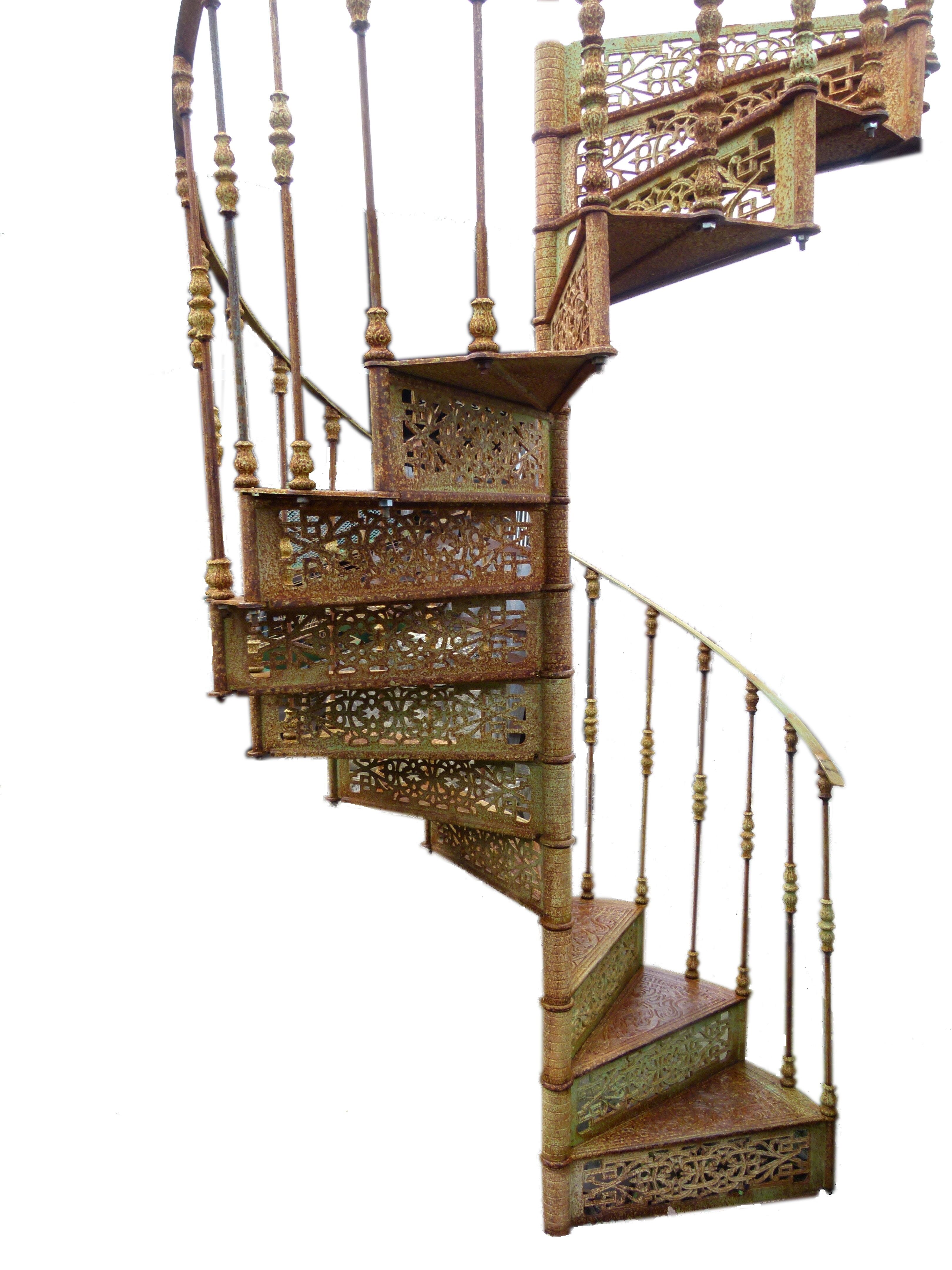 Spiral staircase in cast iron XXth