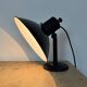 Vintage Industrial Black Enamel Table Lamp from EB, 1950s