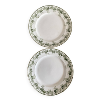 Assiettes dessert terre de fer Moulins des loups Violetta