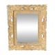 Decorative gold mirror mid-century in a wooden frame, Italy, 1960s.