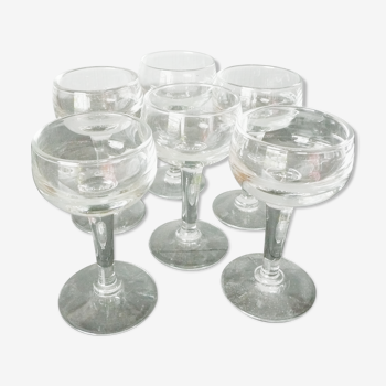 Set of 6 antique glasses