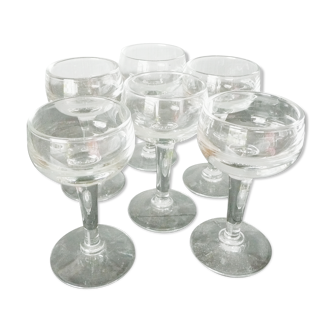 Set of 6 antique glasses