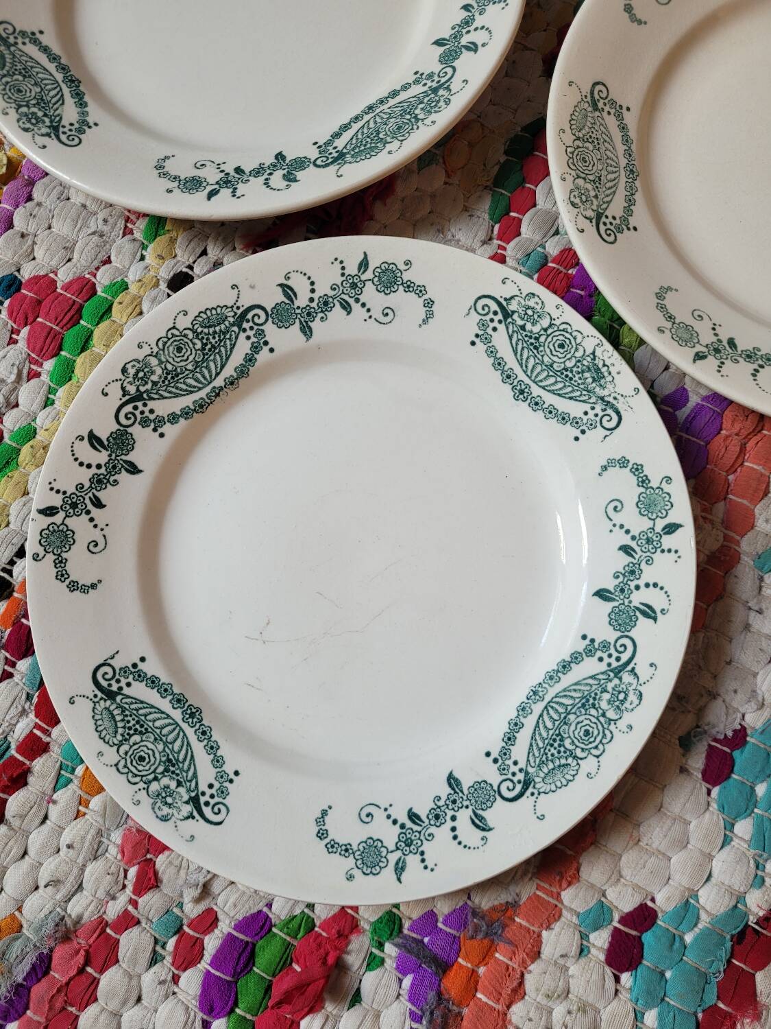 Lot n°2 de 6 assiettes à dessert Ginette Faïencerie Nouvelle