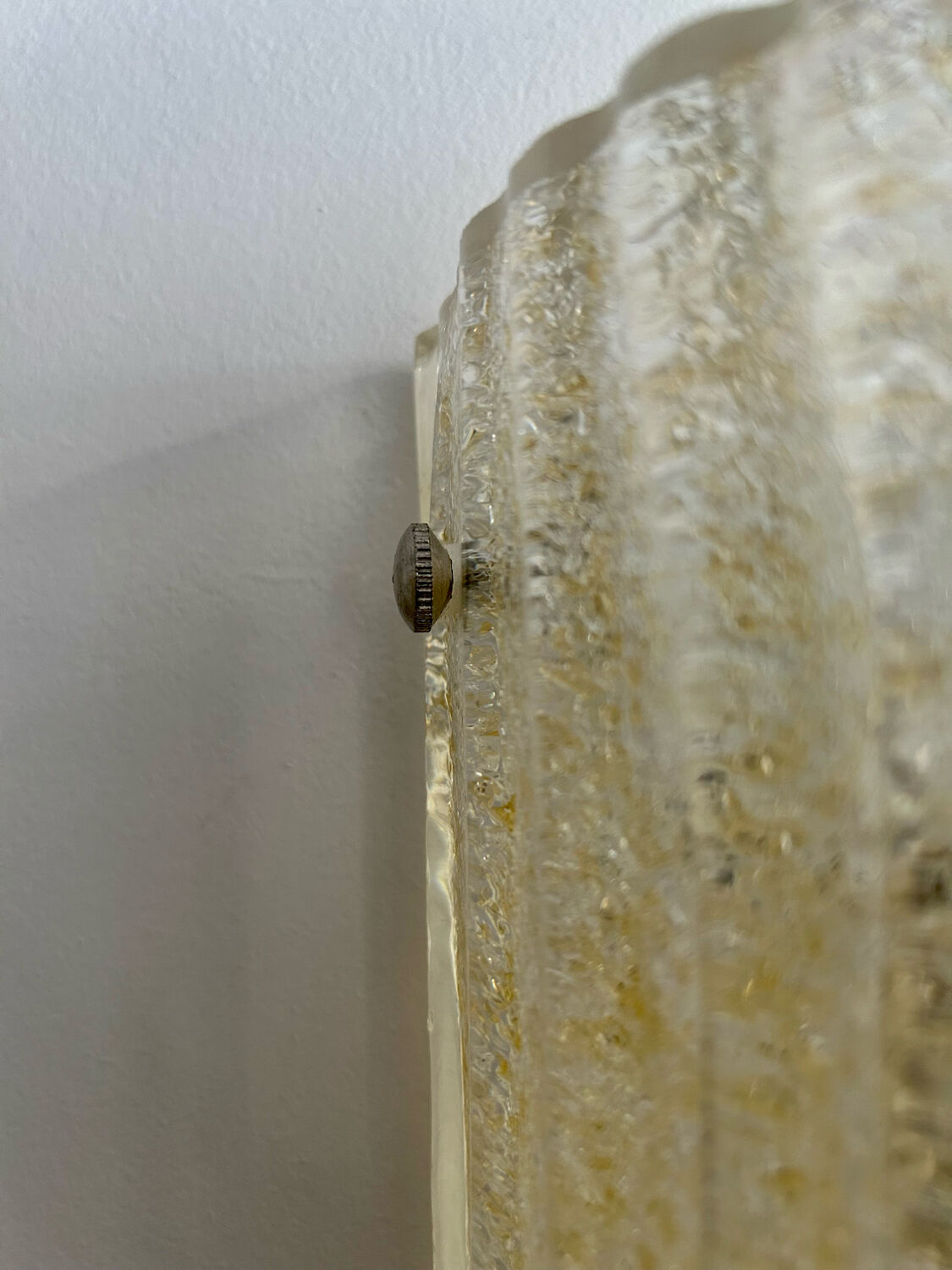 Pair of vintage murano wall lamps, zonca italy 1970
