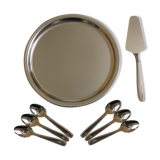 Presentation plate, cake shovel and 6 small spoons