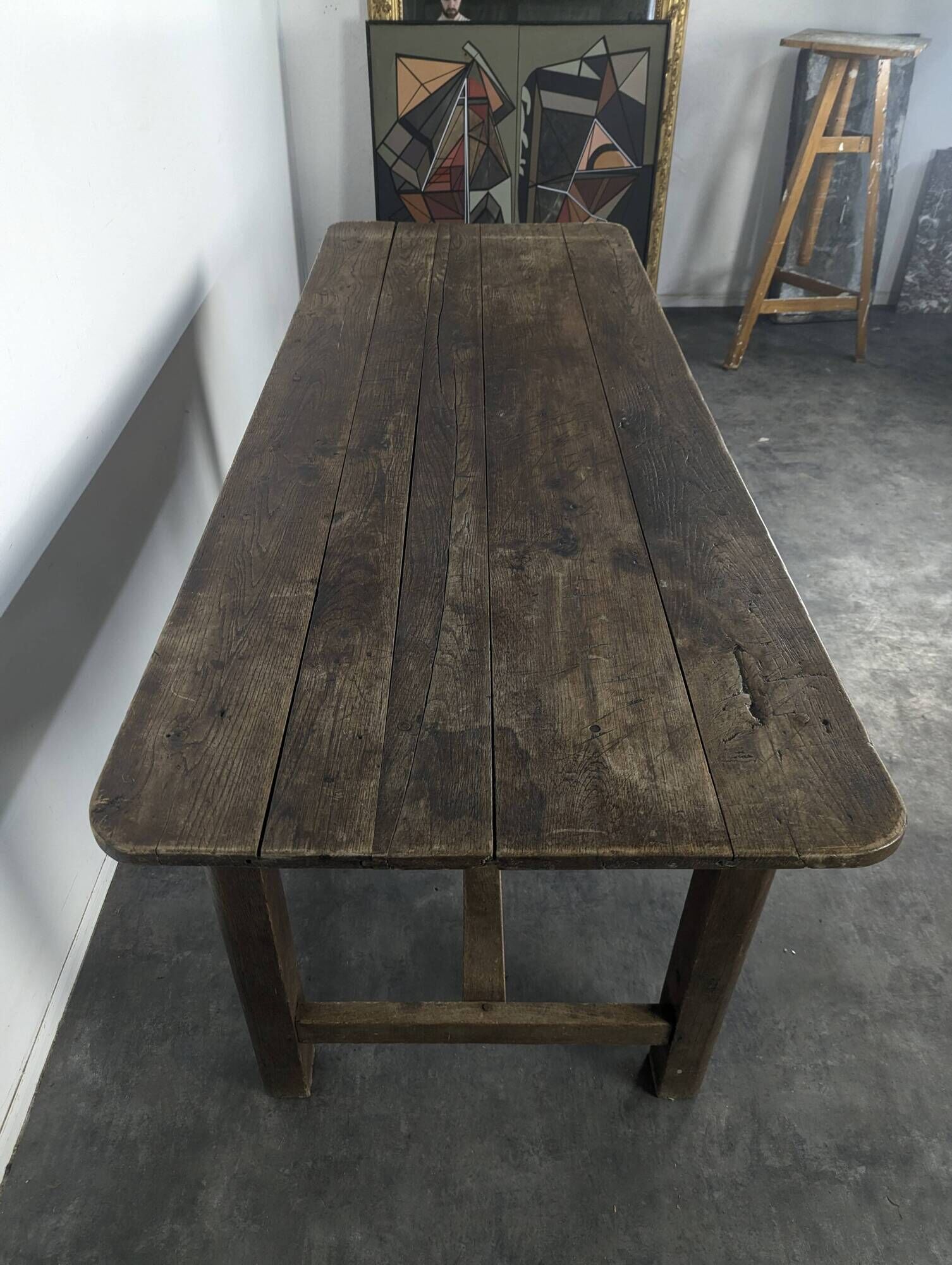 Solid oak farmhouse table