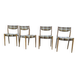 Set of 4 Scandinavian chairs 1970
