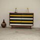 U453 yellow 8-drawer wooden sideboard by Jiri Jiroutek for Interier Praha 1960