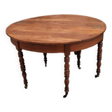 Half-moon walnut table