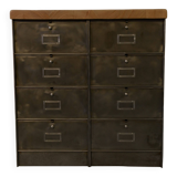 Ronéo 2-column, 8-flap cabinet, French work, circa 1950