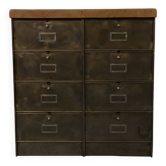 Ronéo 2-column, 8-flap cabinet, French work, circa 1950