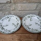 Set of 2 small ironstone plates Saint Amand and Hamage Modern Style model