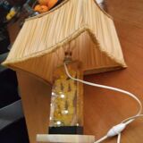 Fractal resin lamp with crystal inclusion by Pierre Giraudon