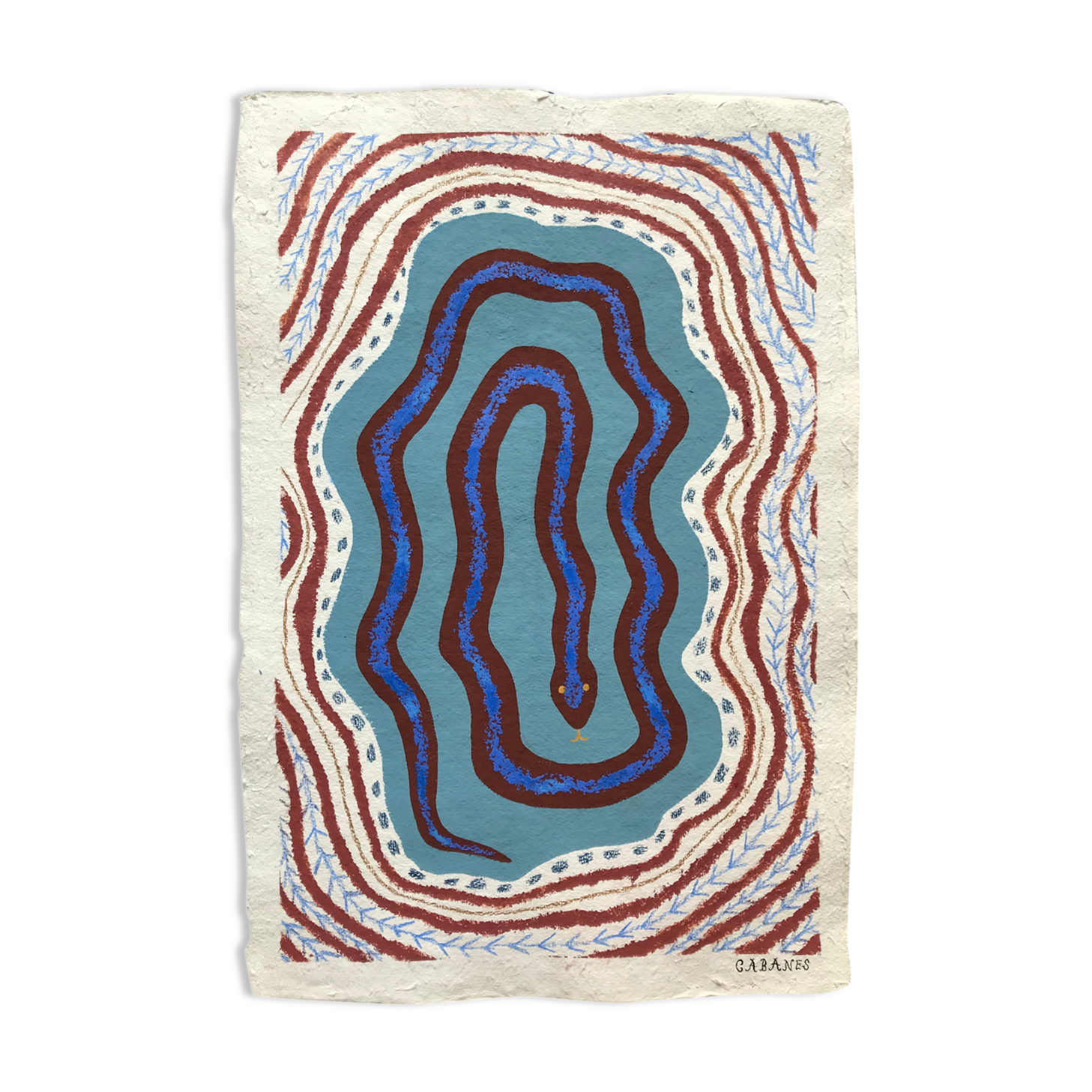 Painting Camille Cabanes - Snake - Spiral