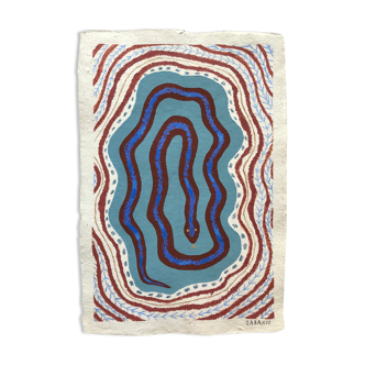 Peinture Camille Cabanes serpent spirale