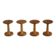 Set of 4 Danish stools / side tables in pine by Rainer Daumiller, mid-20th century, 1970.