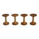 Set of 4 Danish stools / side tables in pine by Rainer Daumiller, mid-20th century, 1970.