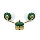 Preciosa double wall lamp | czechoslovakia 1980s | malachite glass | brass