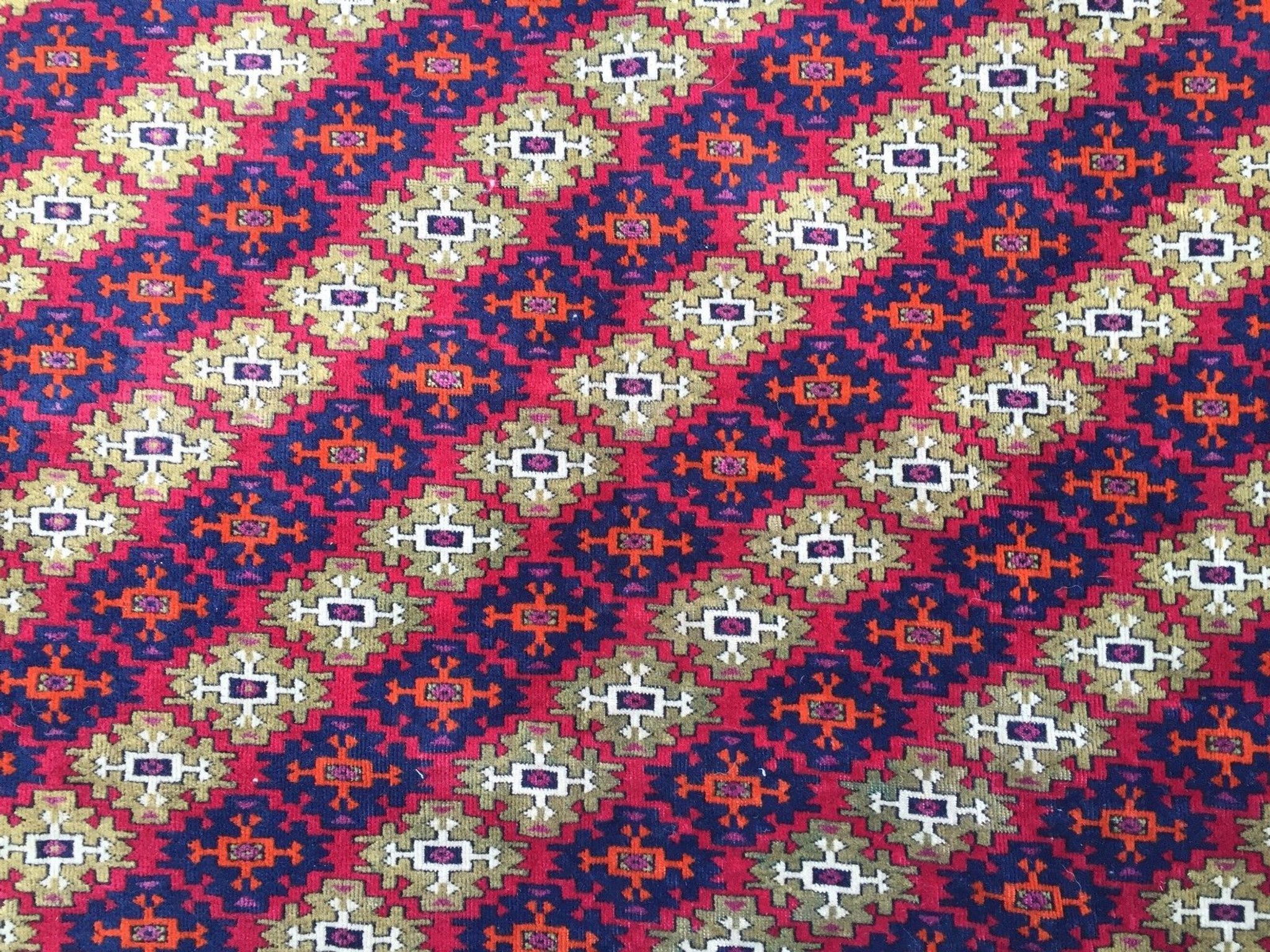 Fine Antique Turkmen Rug Wool Oriental Hand Made Rug 245x162cm Persian Vintage