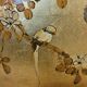Vintage Chinese cabinet with gold leaf and flowers / oriental cabinet