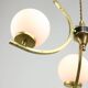 Mid-Century Italian Brass and Opaline Chandelier